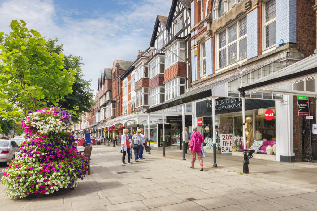 Lord Street in Southport, UK, showcasing Victorian architecture and a struggling high street, reflecting how small businesses need to adapt their lead generation tools for a modern age.